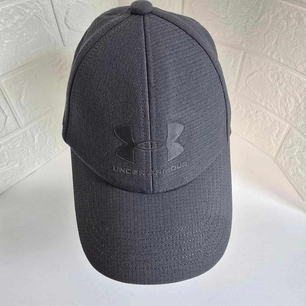 Under Armour Armourvent Baseball Cap Youth YSM/YMD Gray‎ Logo Performance Hat